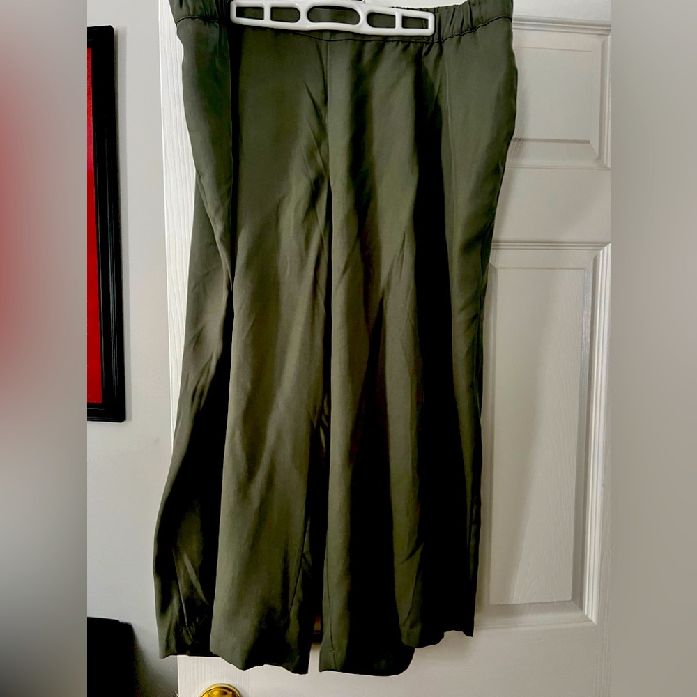 JJill cropped wide leg tencel trousers